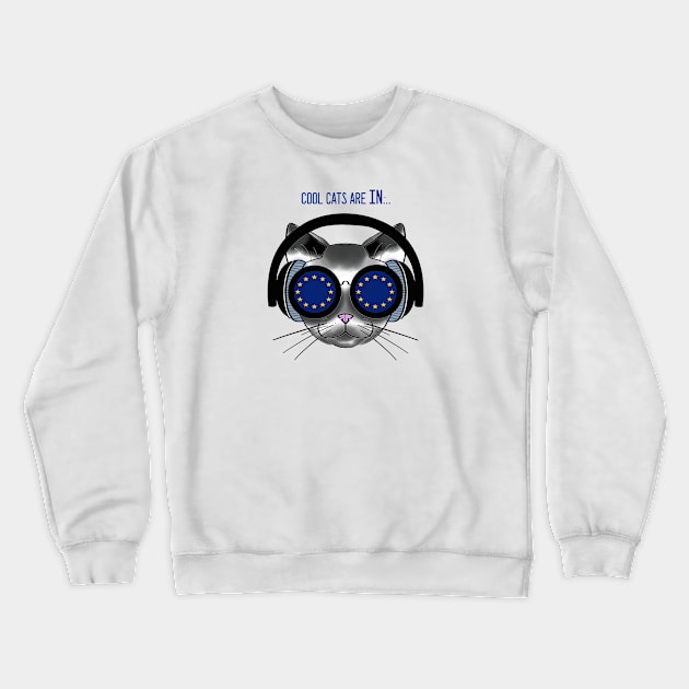 Cool cats are IN Crewneck Sweatshirt by Blacklinesw9